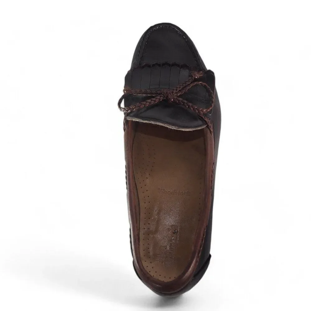 Allen Edmonds Woodstock Kiltie Leather Loafers Black Brown 47212 Men's 10E‎
